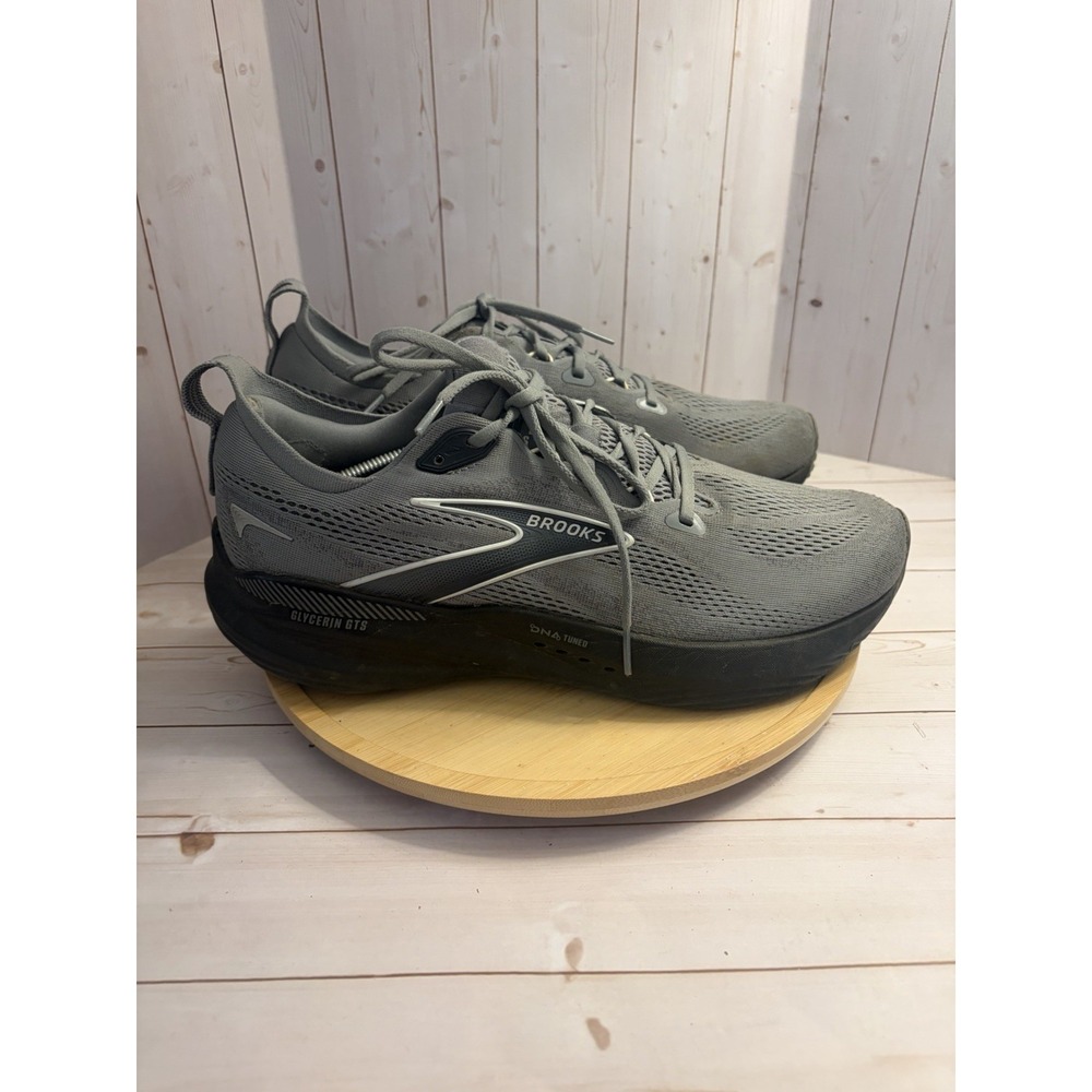 Brooks Mens GLYCERIN 22 GTS Gray Black Running Sneakers US 11.5 - Picture 2 of 10